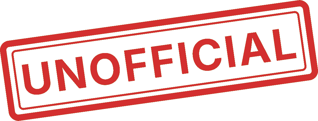 UNOFFICIAL banner stamp